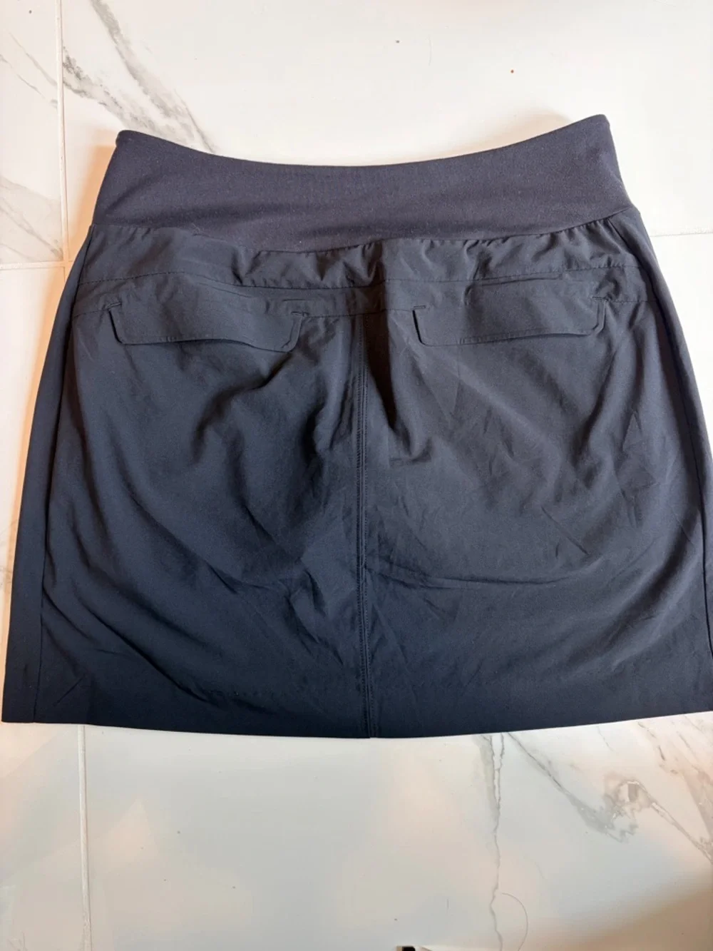 NWOT Athleta Women's Black Active Skort with Zipper Pockets - Picture 2 of 5